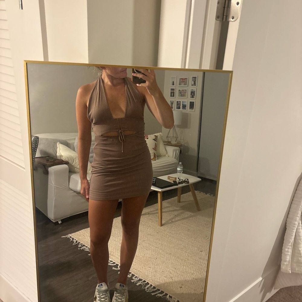 Princess Polly Tan Mini Dress